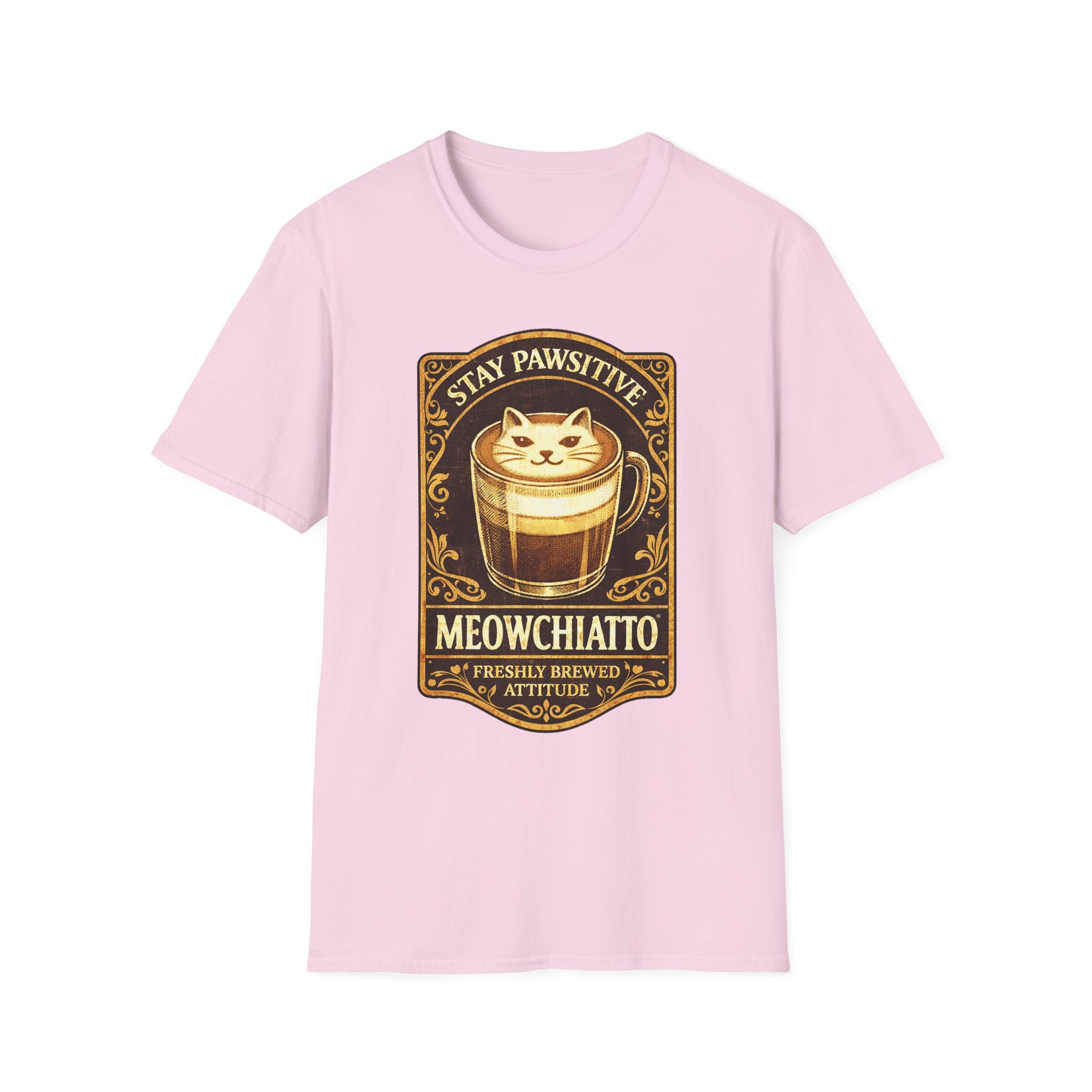 Meowchiatto Stay Pawsitive T-Shirt