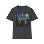 Starry Night, 5 Cats T-Shirt
