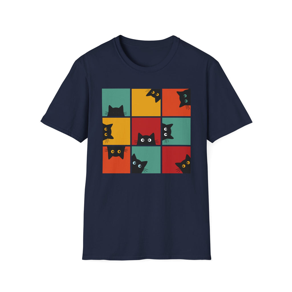 Retro Cat Peeking T-Shirt