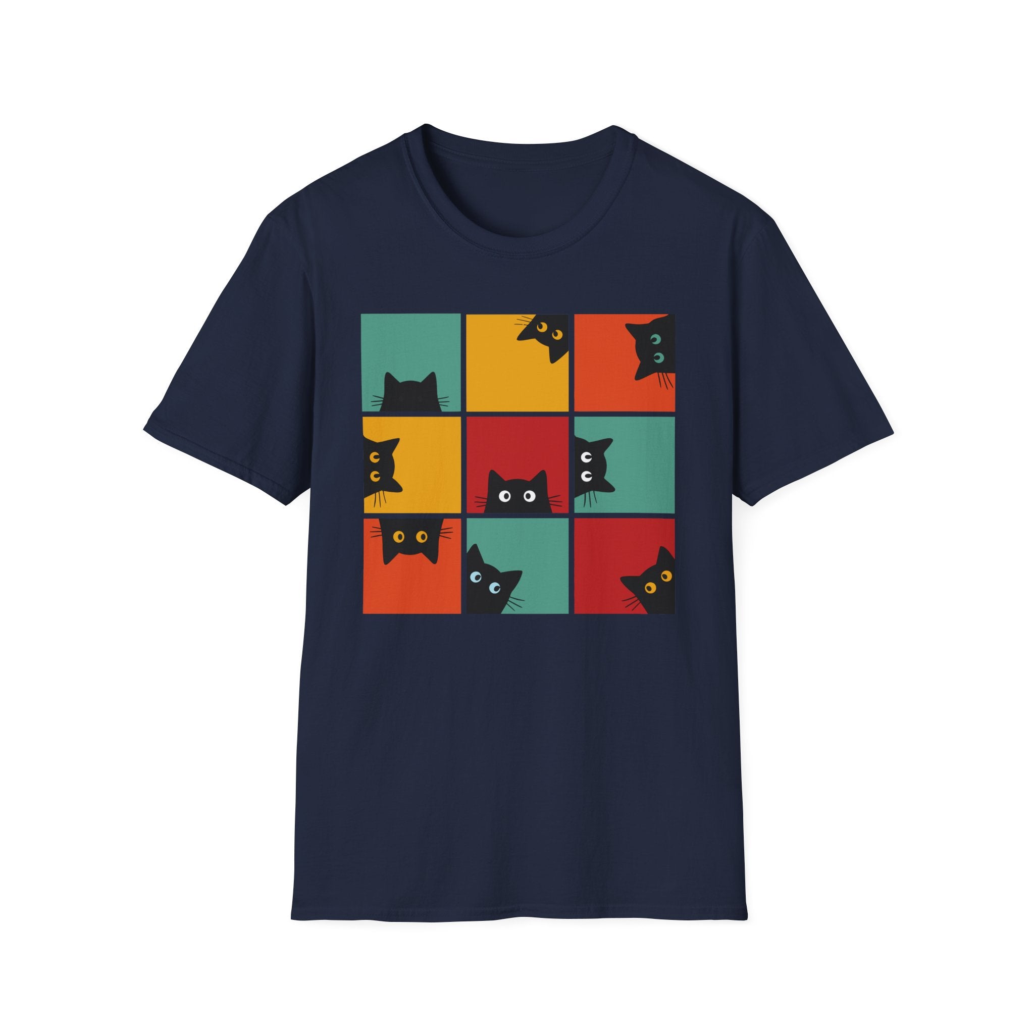 Retro Cat Peeking T-Shirt