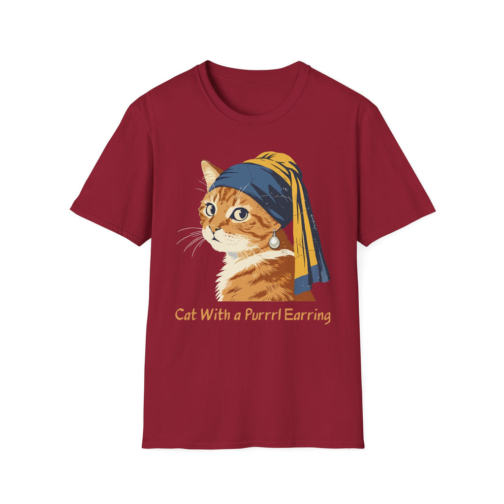 Cat With a Purrrl Earring T-Shirt