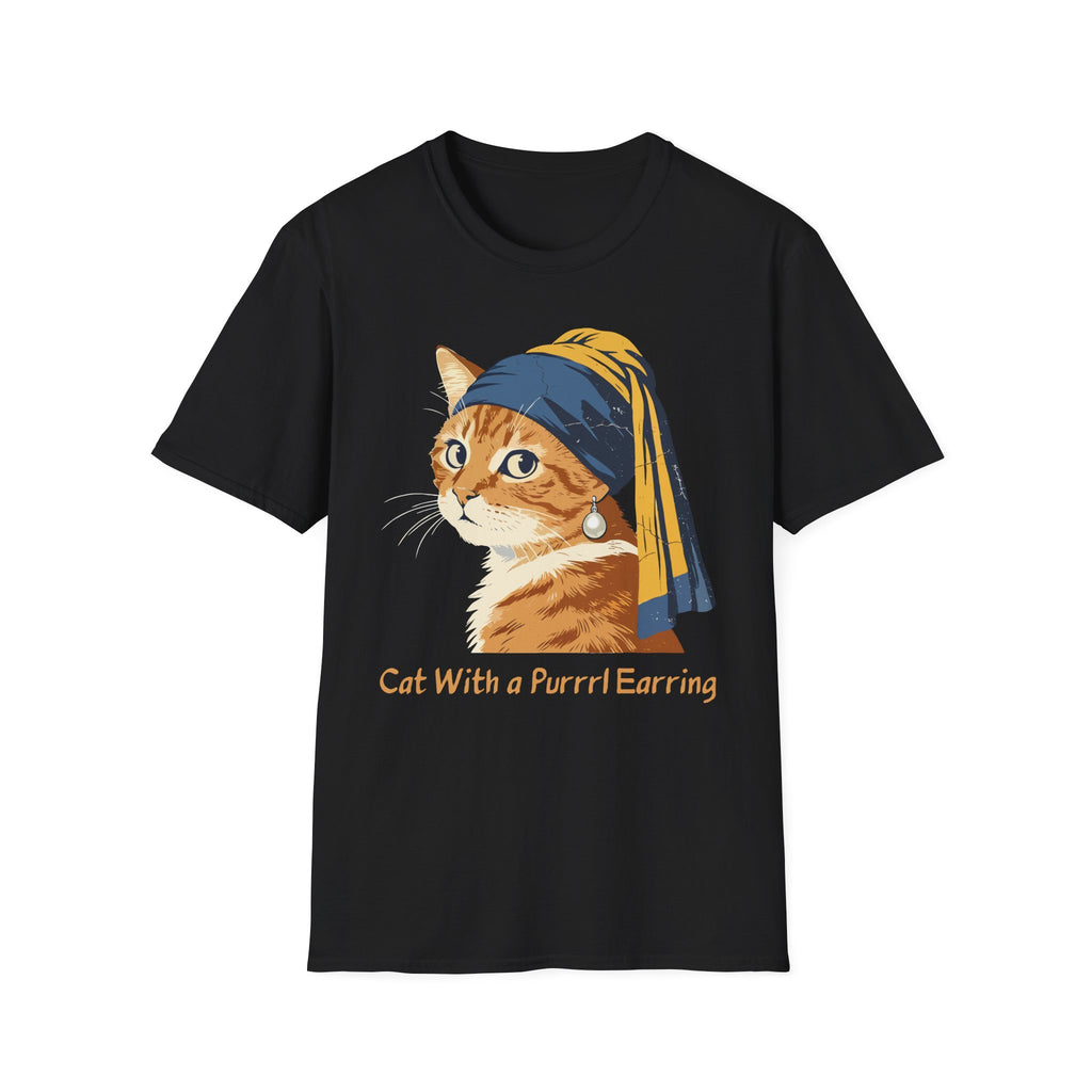 Cat With a Purrrl Earring T-Shirt