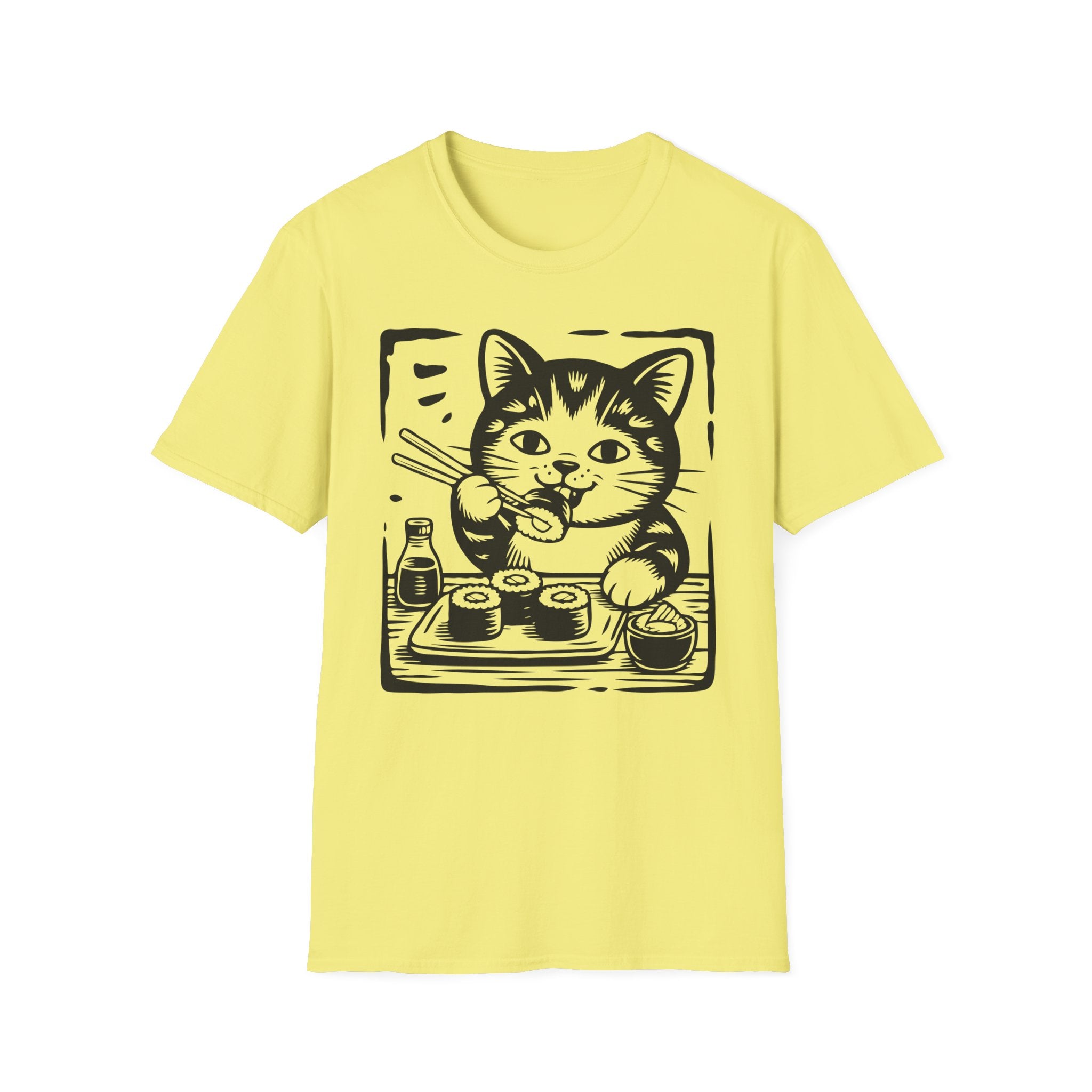 Cat Eating Sushi T-Shirt