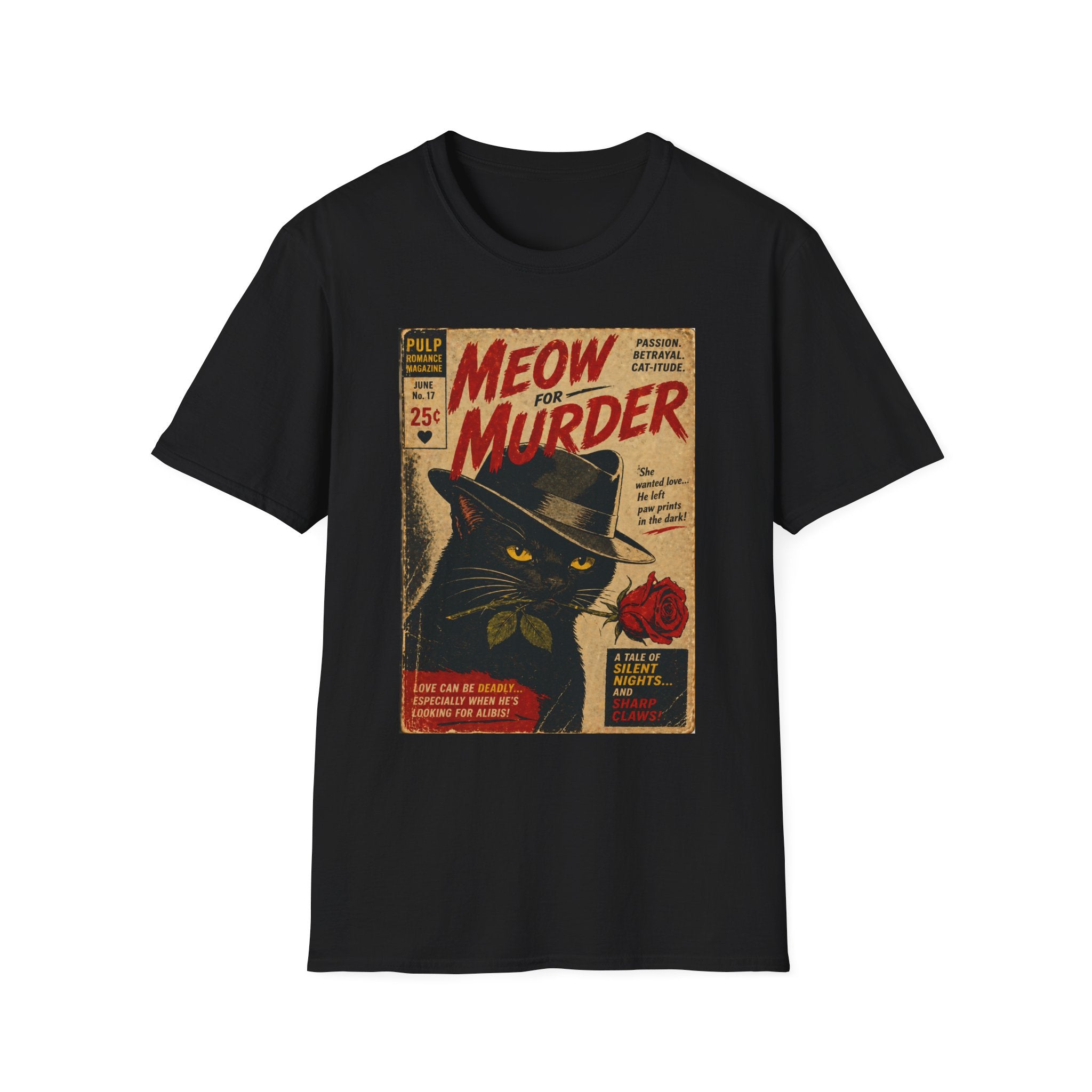 Cat's Pulp Crime Stories T-Shirt