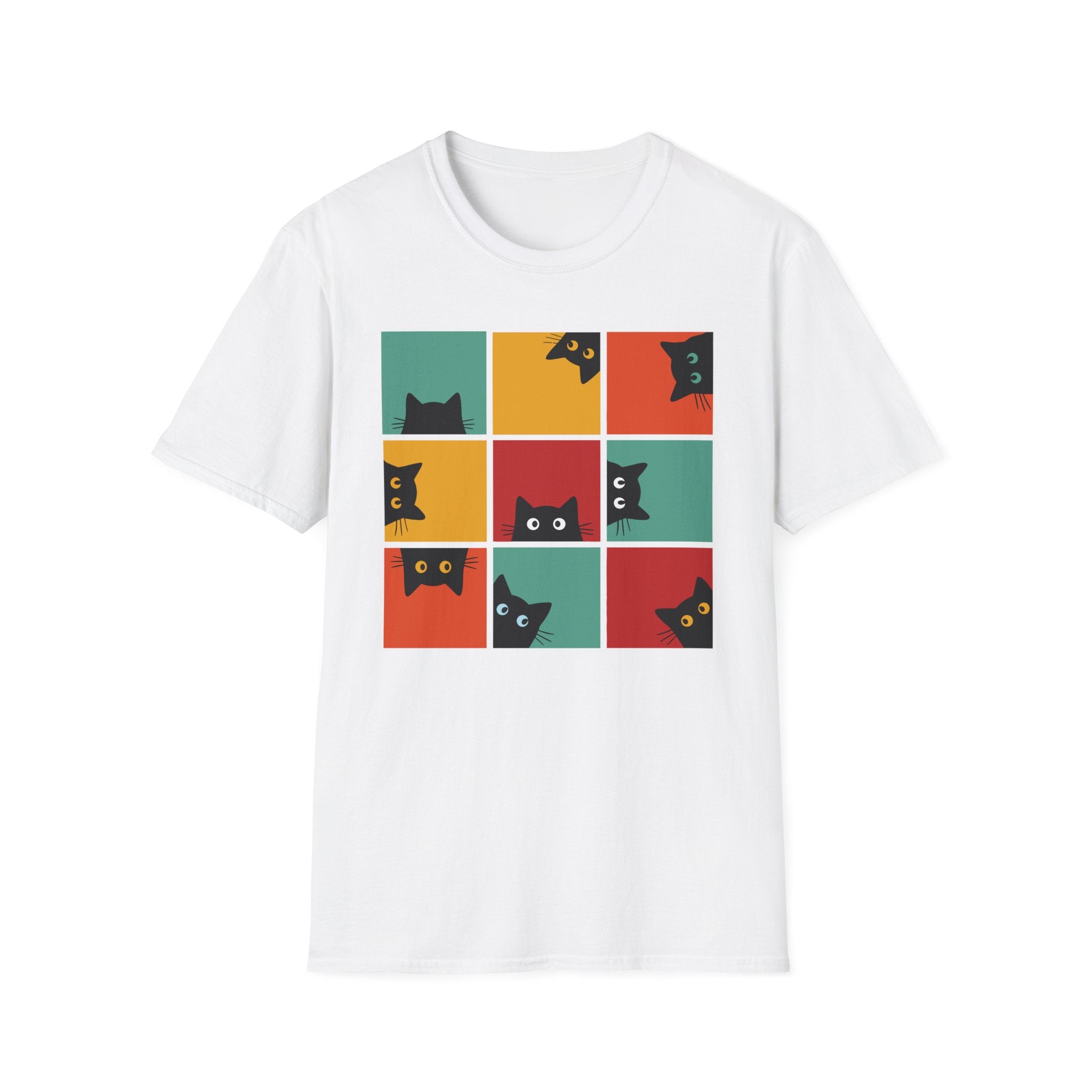 Retro Cat Peeking T-Shirt