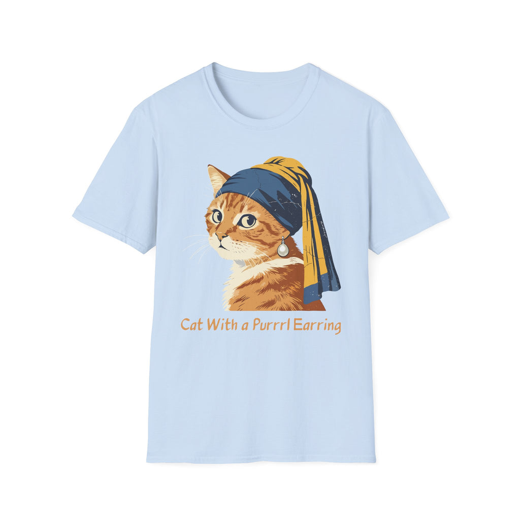 Cat With a Purrrl Earring T-Shirt
