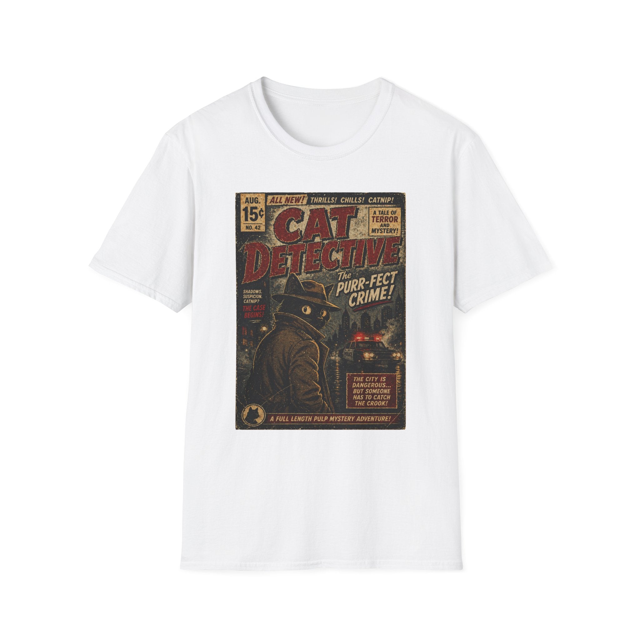 Cat's Pulp Detective Stories T-Shirt