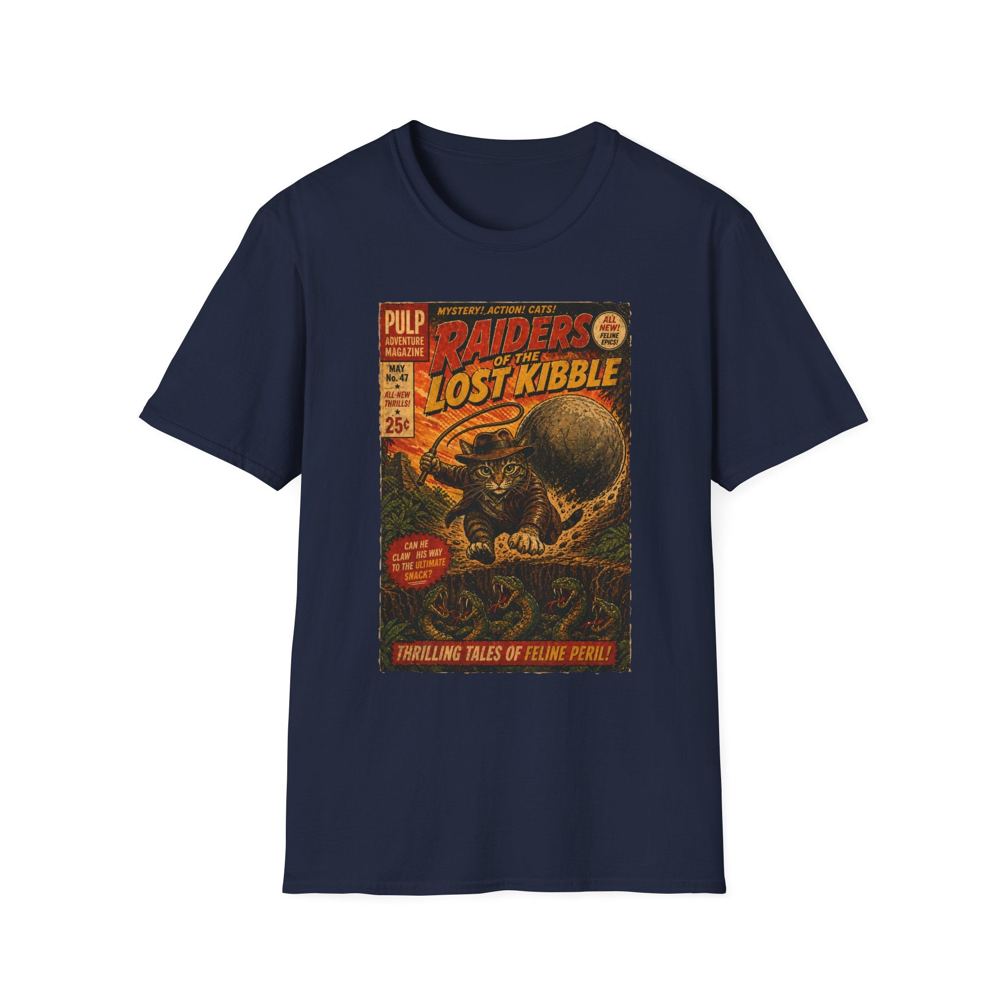 Cat Pulp Adventure Stories T-Shirt
