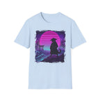Cat Samurai Synthwave T-Shirt
