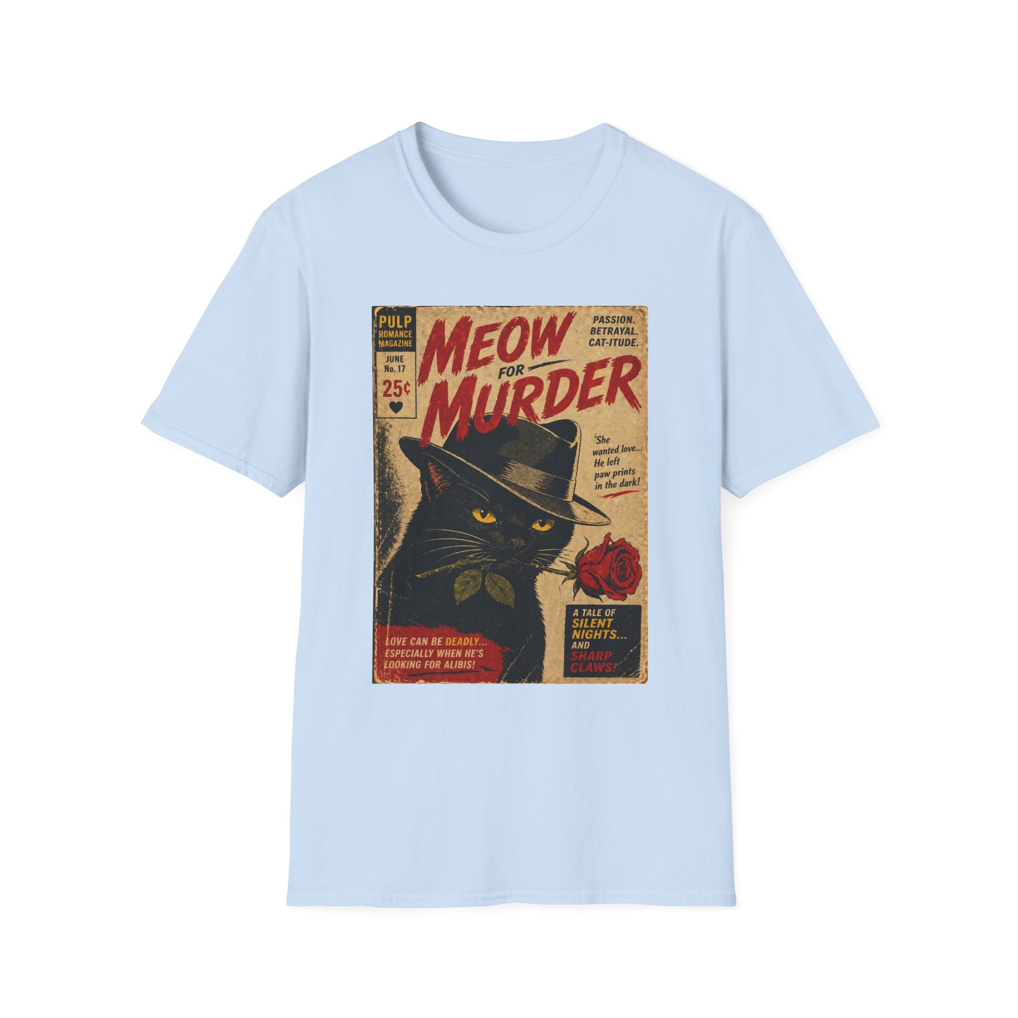 Cat's Pulp Crime Stories T-Shirt