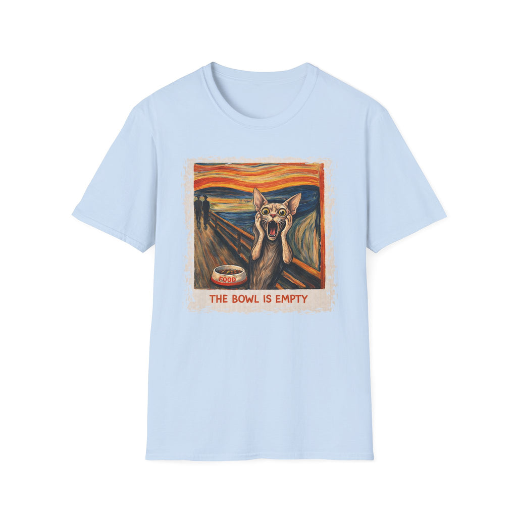 Cat The Scream, The Bowl Is Empty T-Shirt