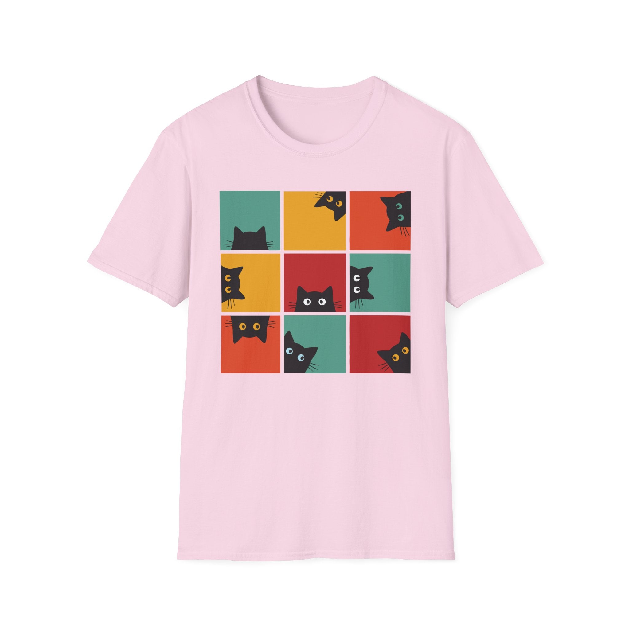 Retro Cat Peeking T-Shirt
