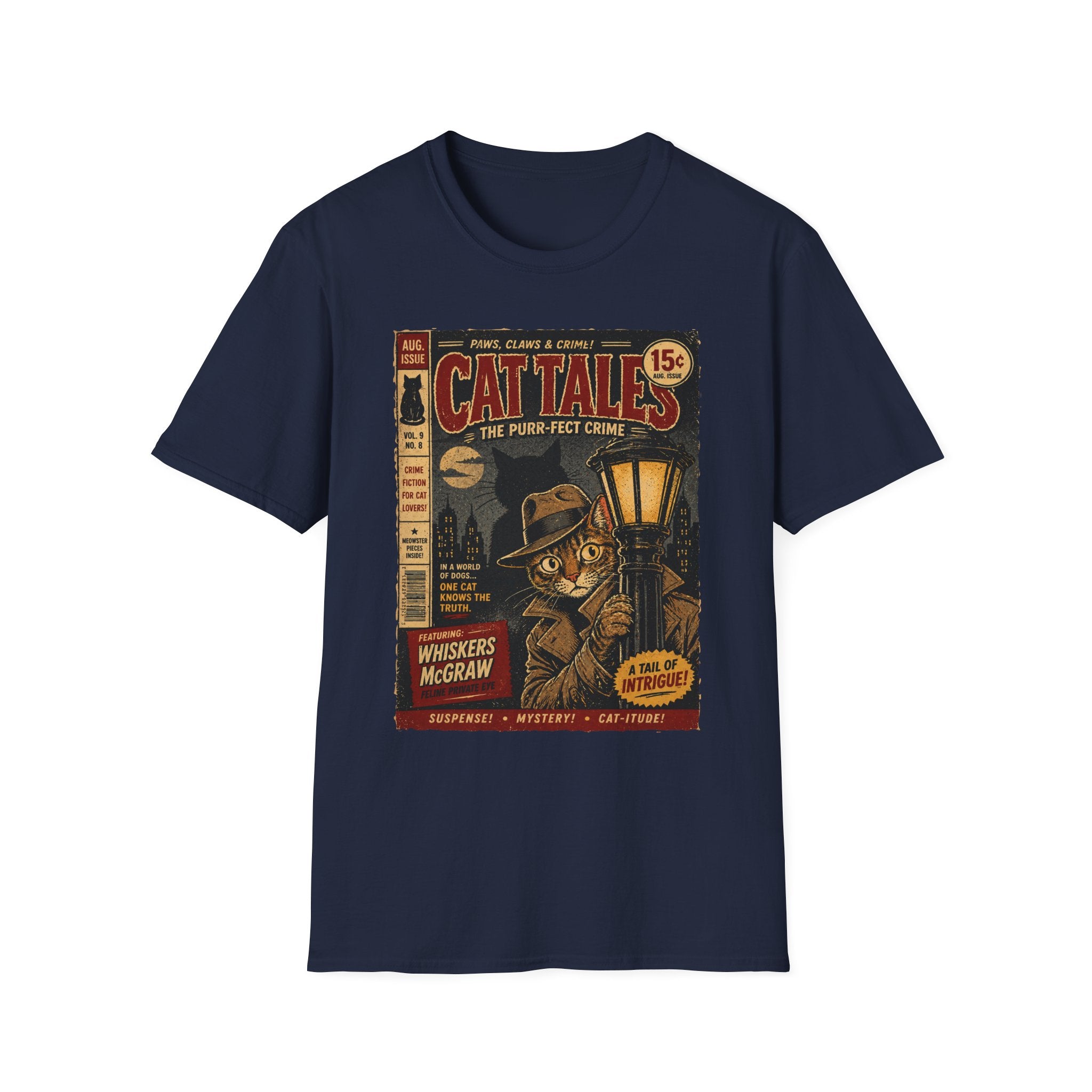 Cat's Pulp Detective Stories T-Shirt