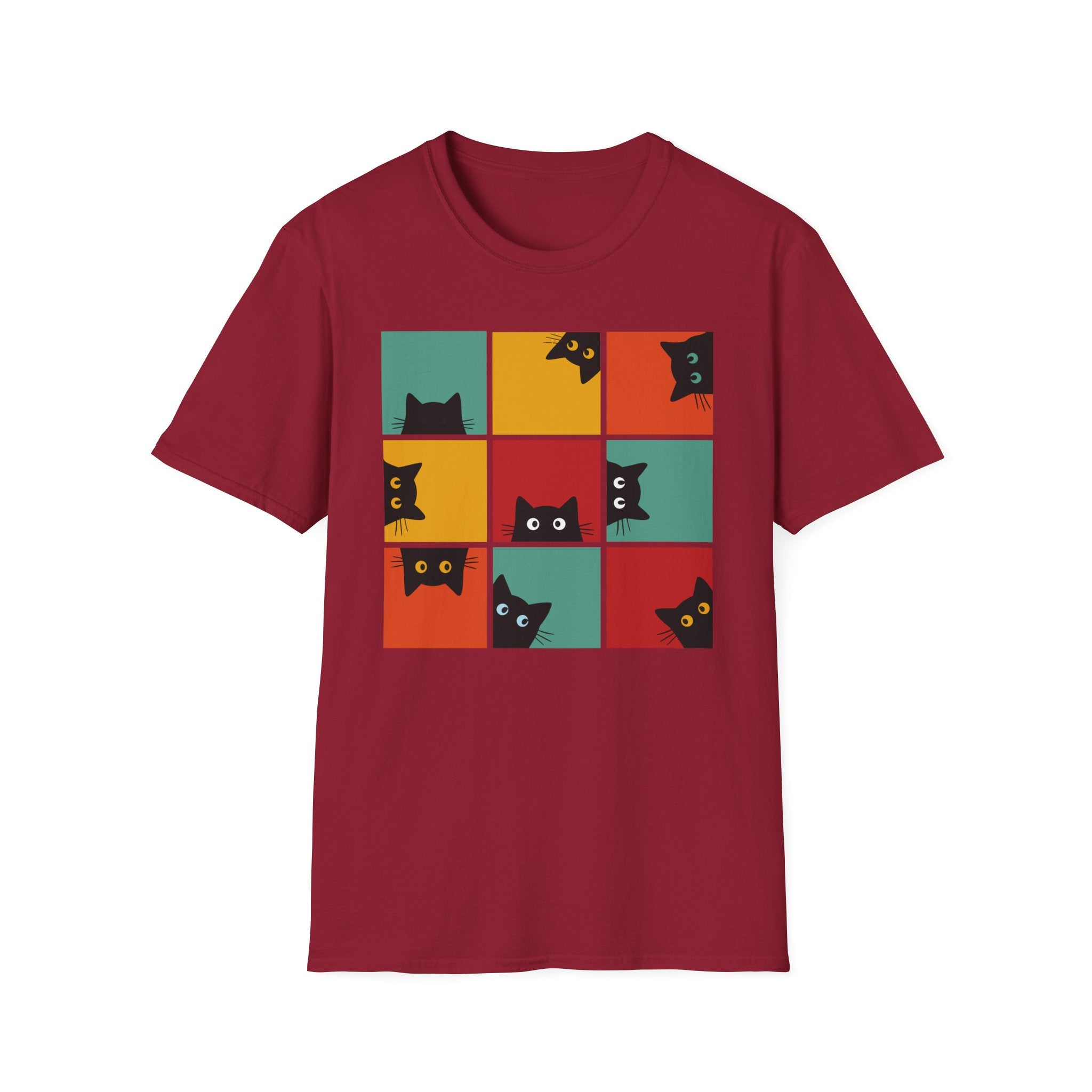 Retro Cat Peeking T-Shirt
