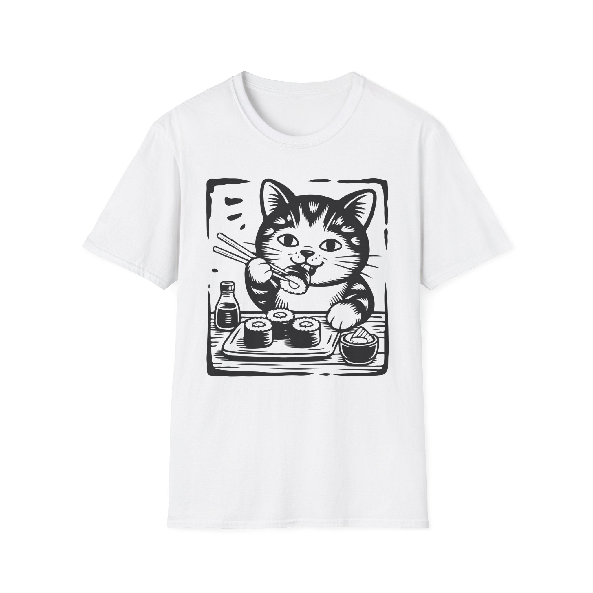 Cat Eating Sushi T-Shirt