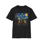 Starry Night, 5 Cats T-Shirt