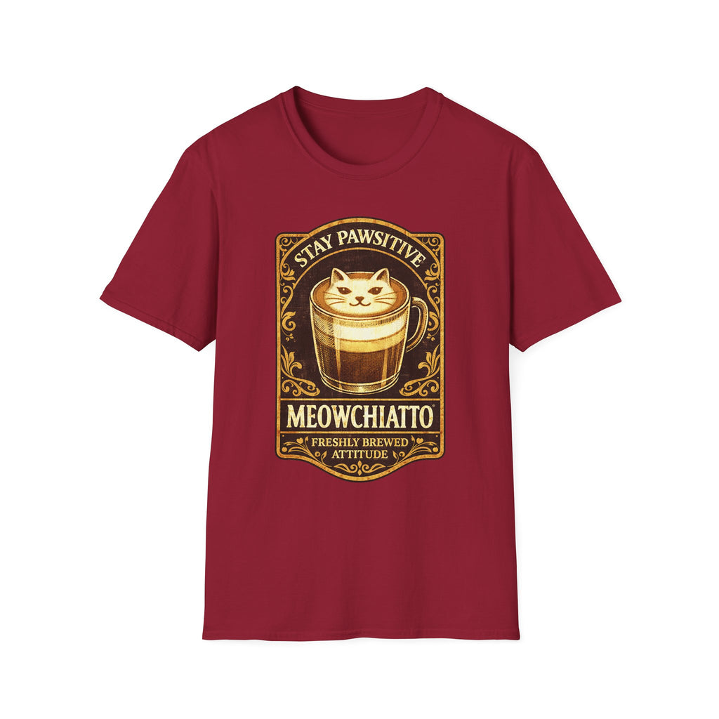 Meowchiatto Stay Pawsitive T-Shirt