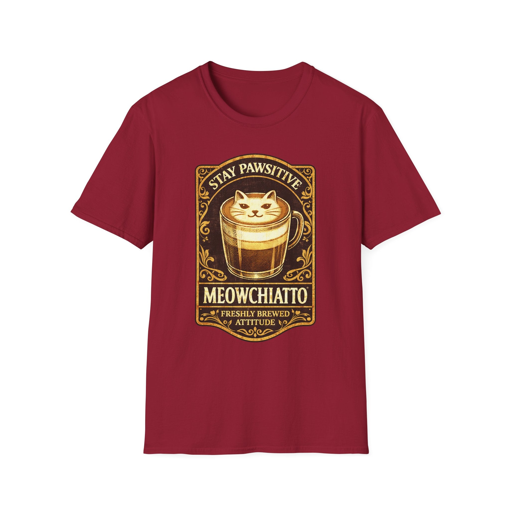 Meowchiatto Stay Pawsitive T-Shirt