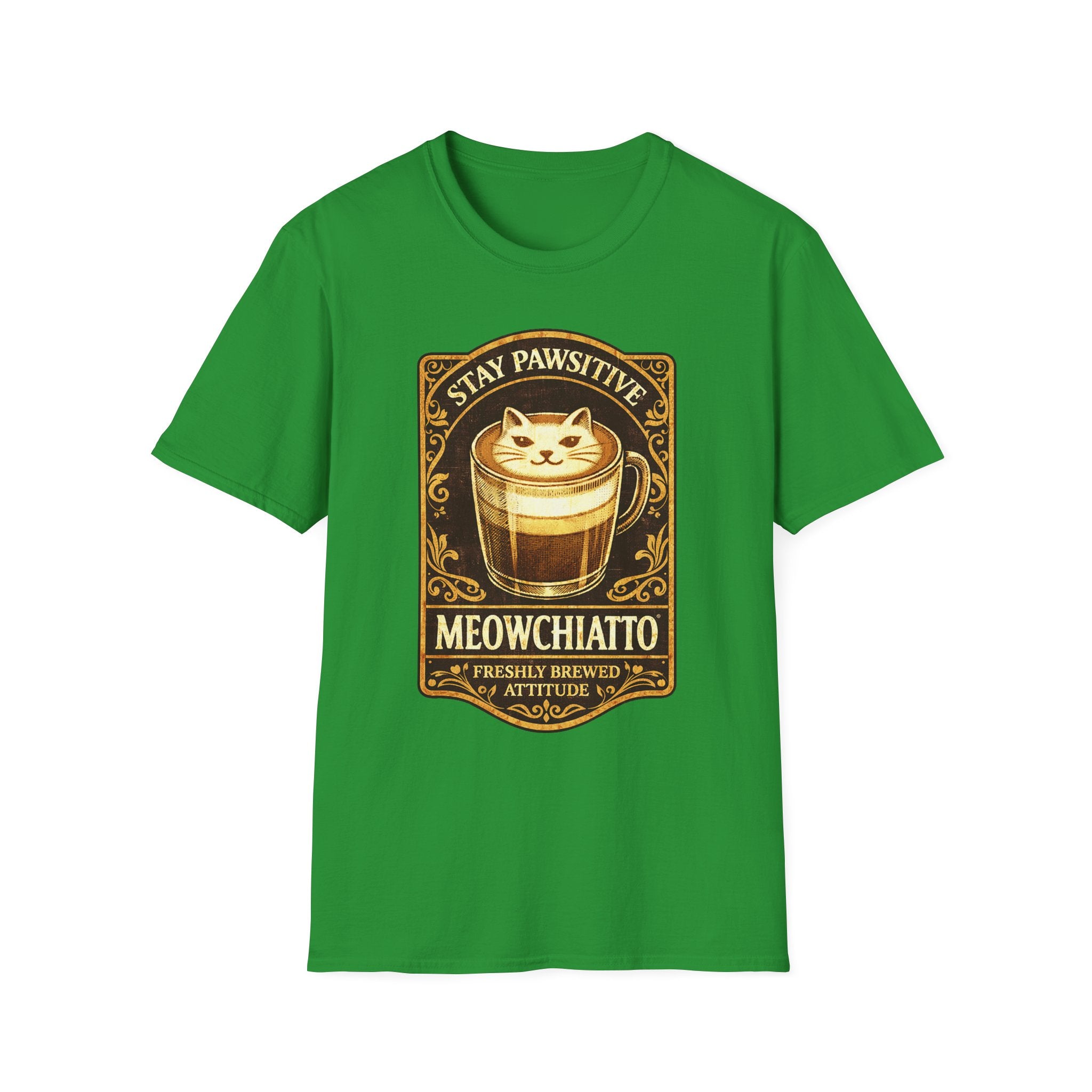 Meowchiatto Stay Pawsitive T-Shirt