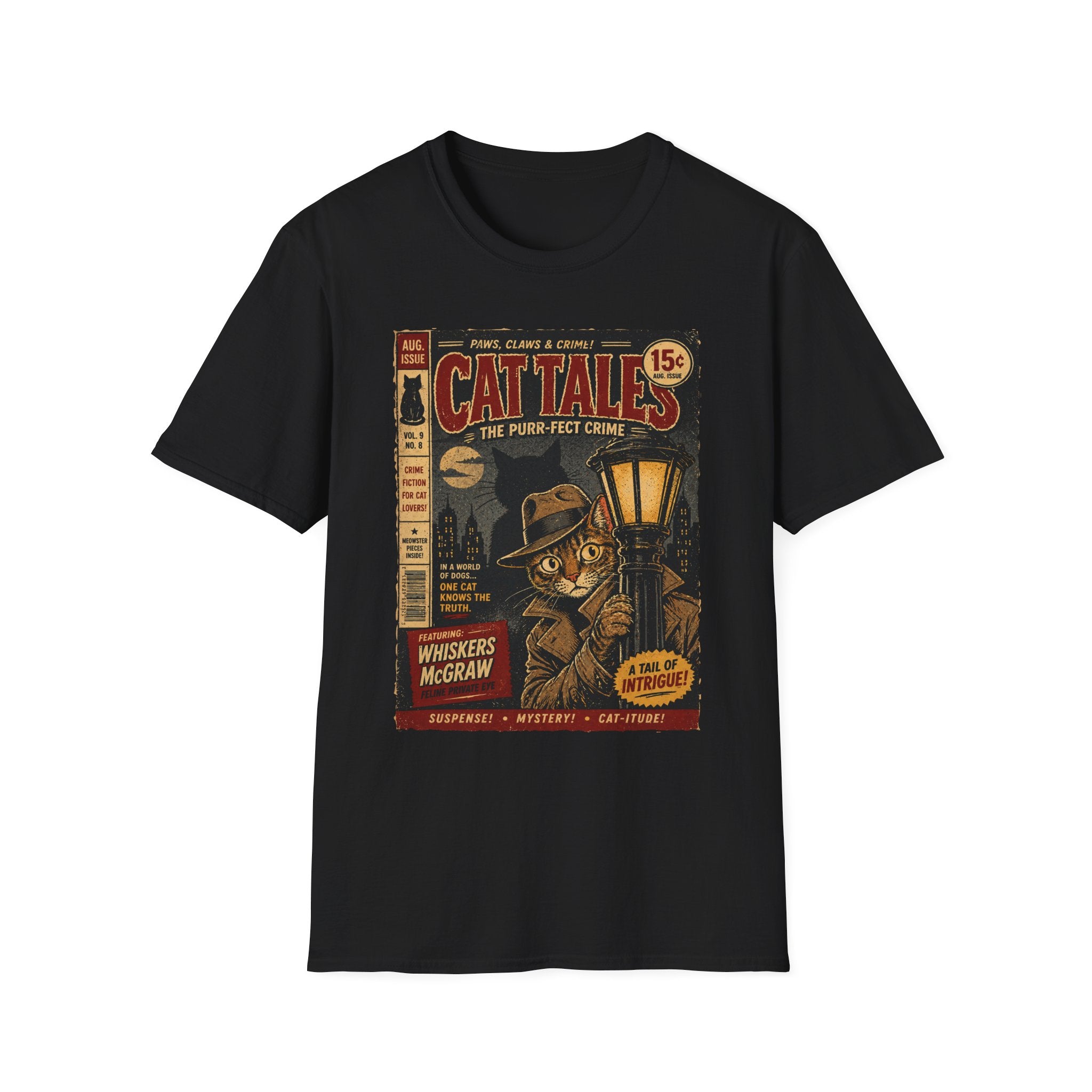 Cat's Pulp Detective Stories T-Shirt