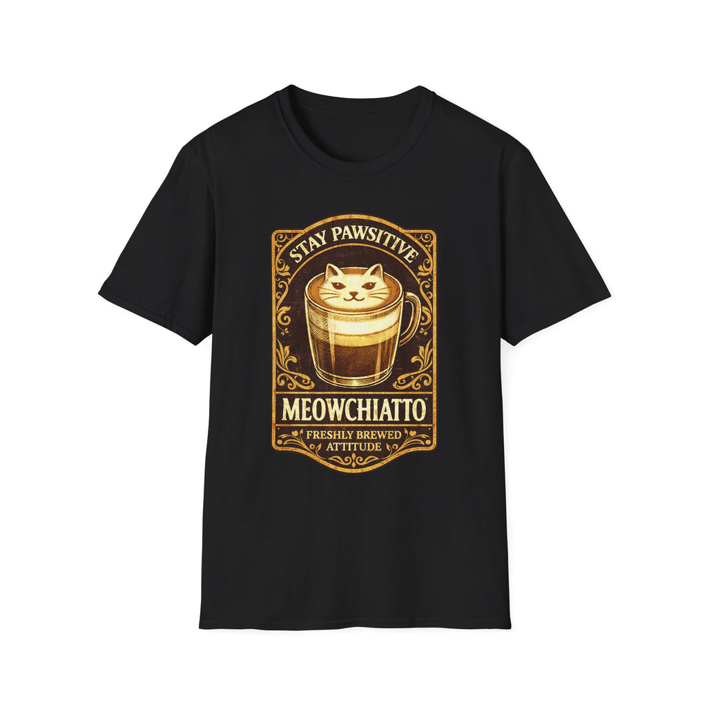 Meowchiatto Stay Pawsitive T-Shirt
