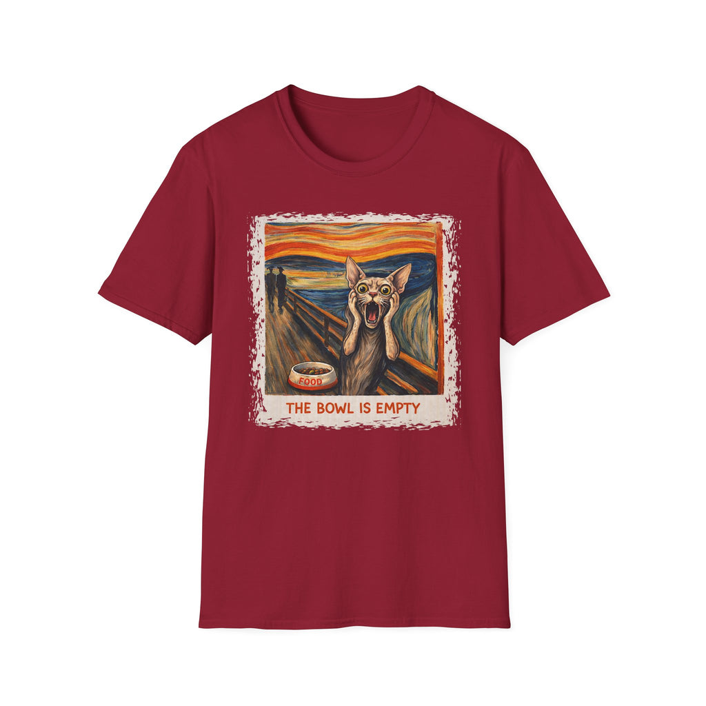 Cat The Scream, The Bowl Is Empty T-Shirt