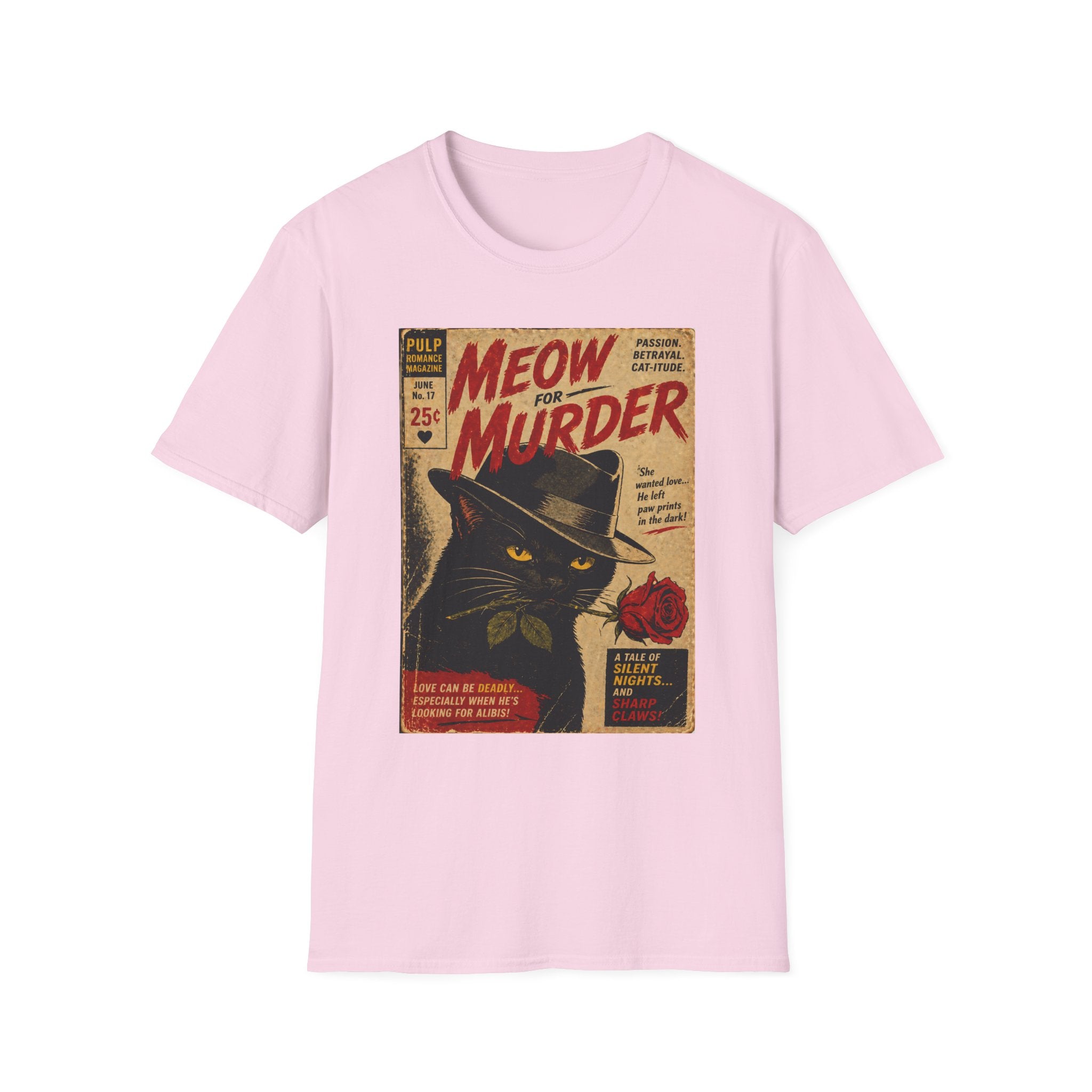 Cat's Pulp Crime Stories T-Shirt