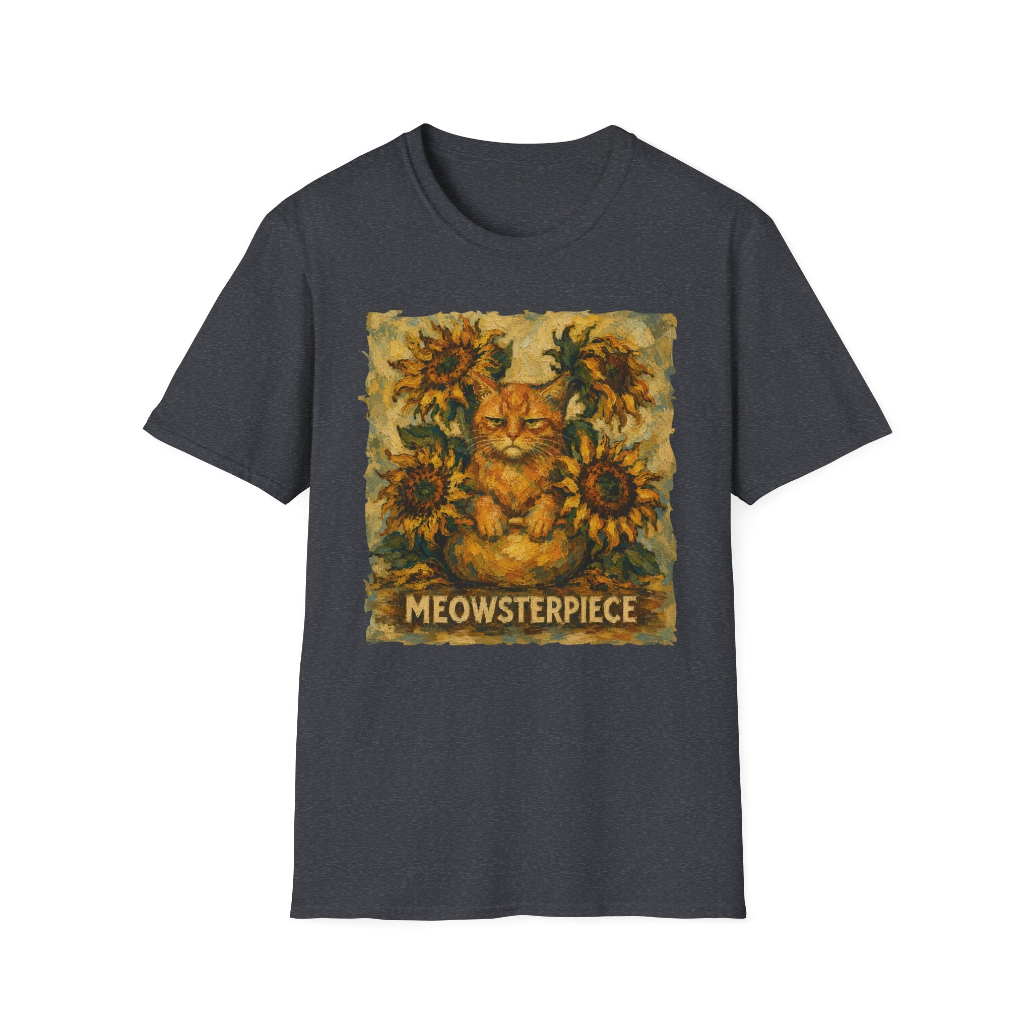 Meowsterpice Van Gogh Sunflowers T-Shirt