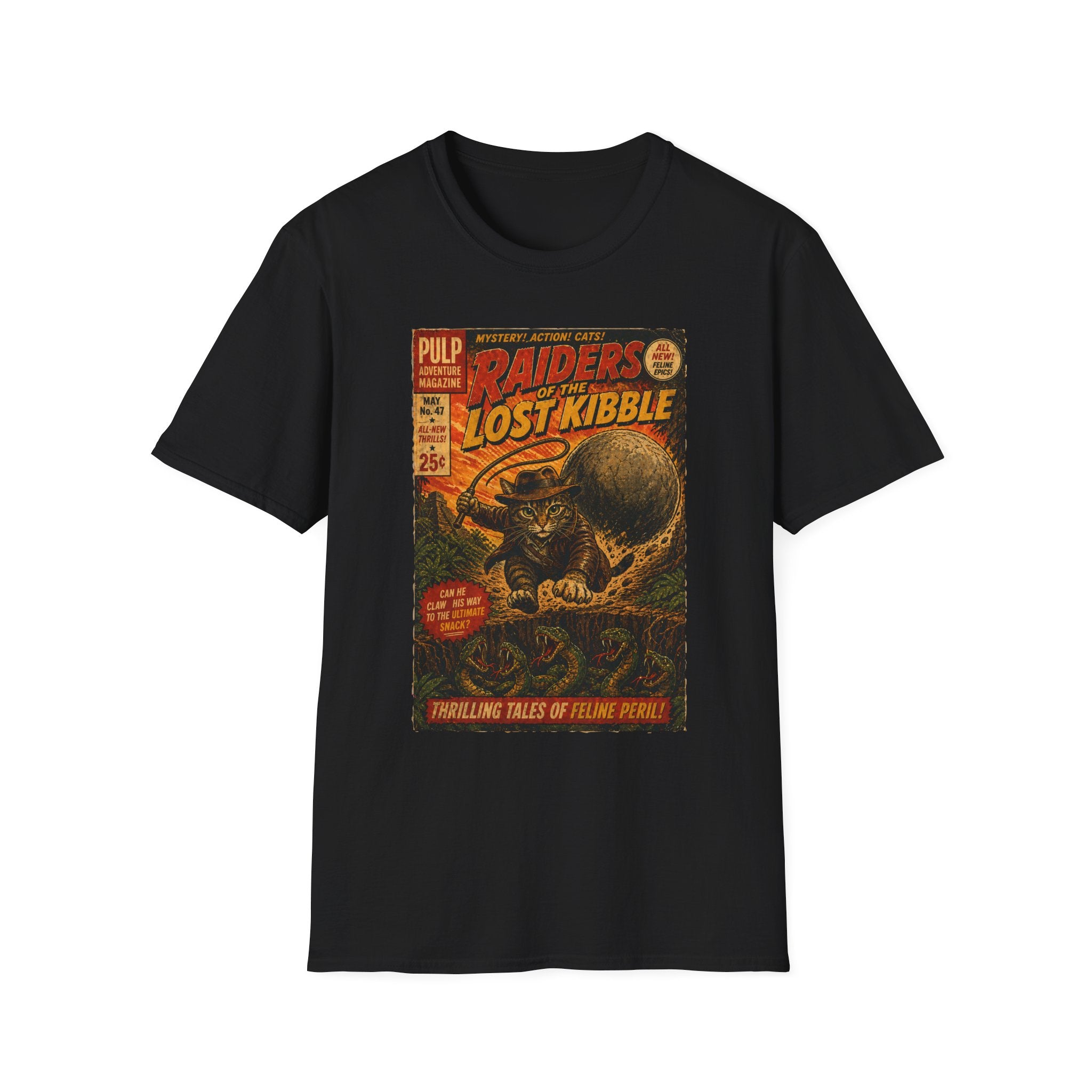Cat Pulp Adventure Stories T-Shirt