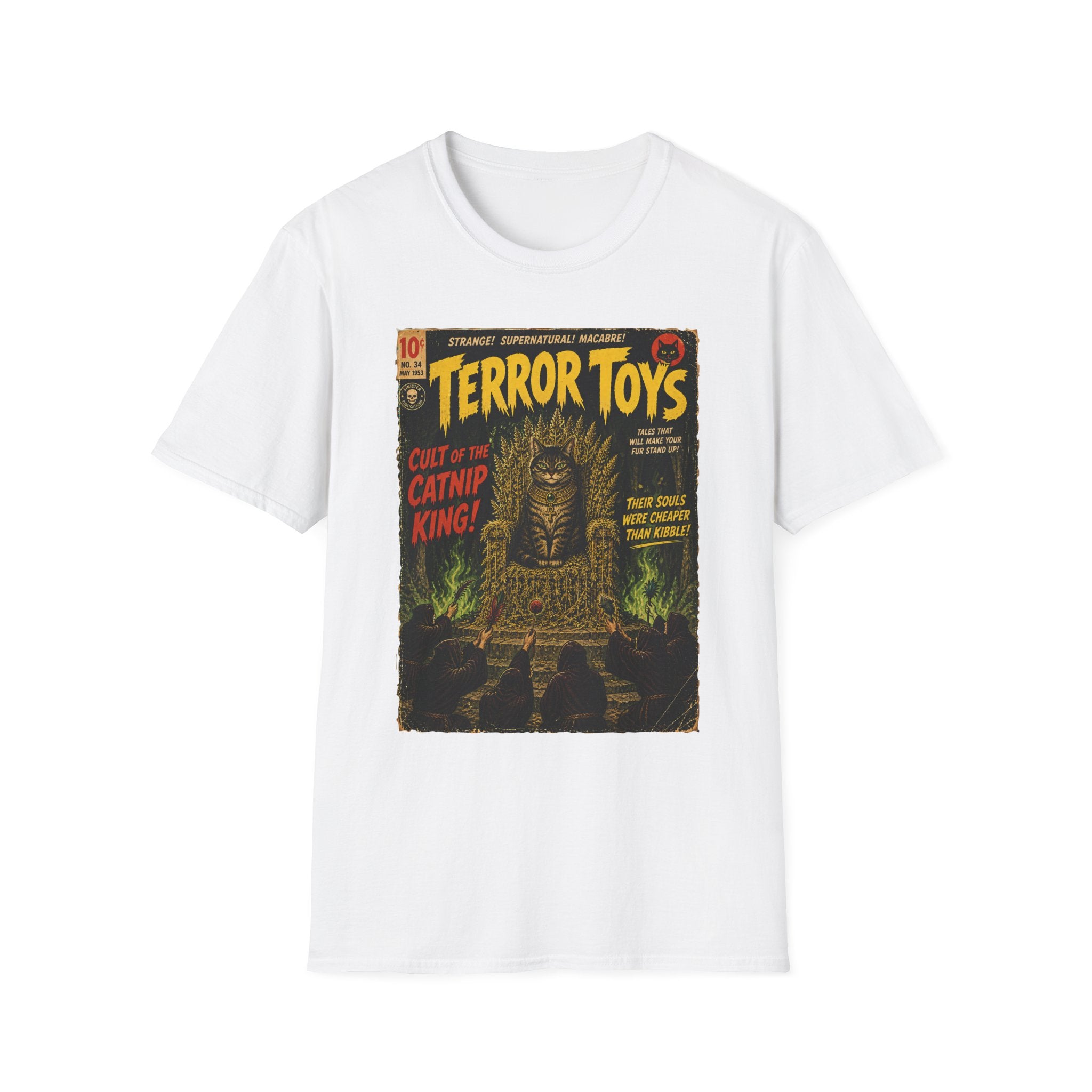 Cat Pulp Terror Stories T-Shirt