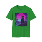 Cat Samurai Synthwave T-Shirt