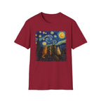 Starry Night, 5 Cats T-Shirt