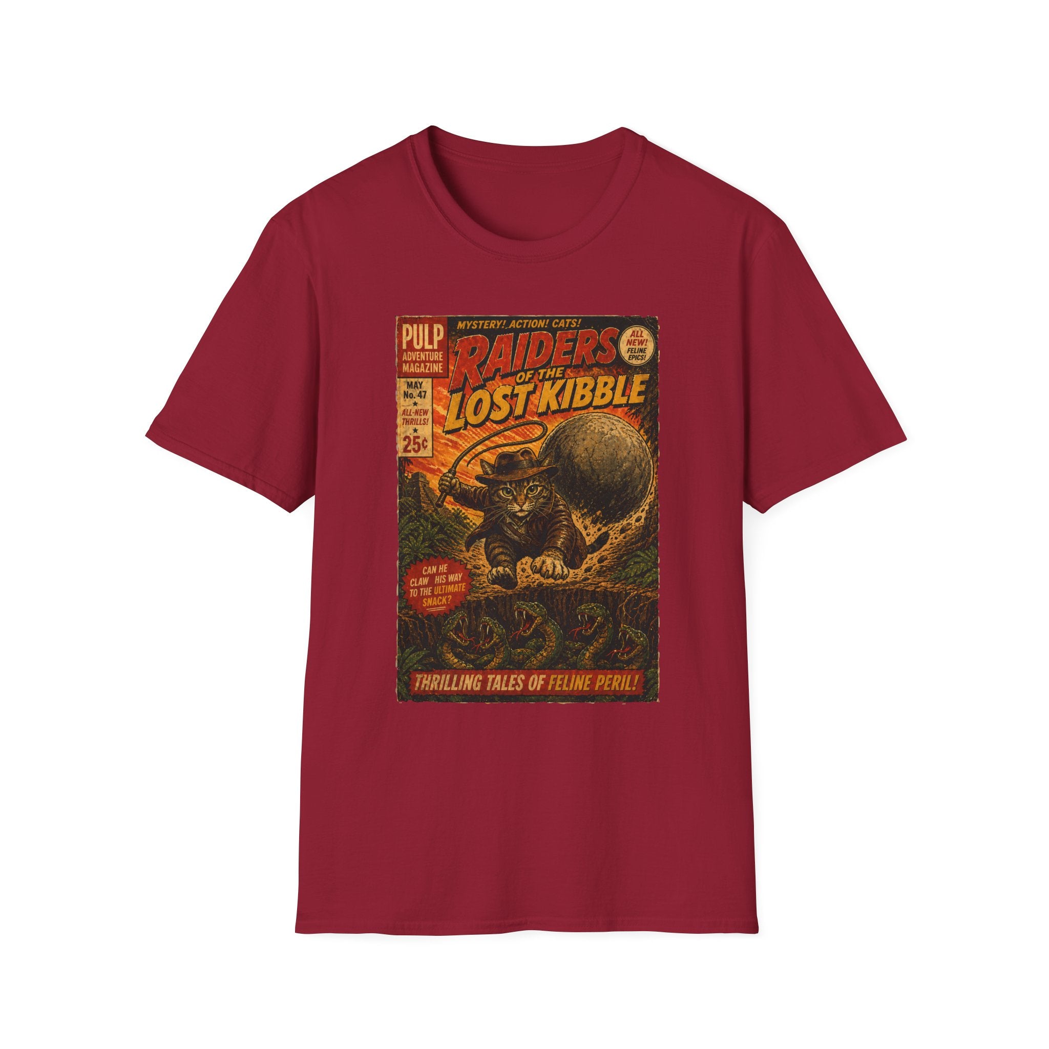 Cat Pulp Adventure Stories T-Shirt