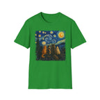 Starry Night, 5 Cats T-Shirt