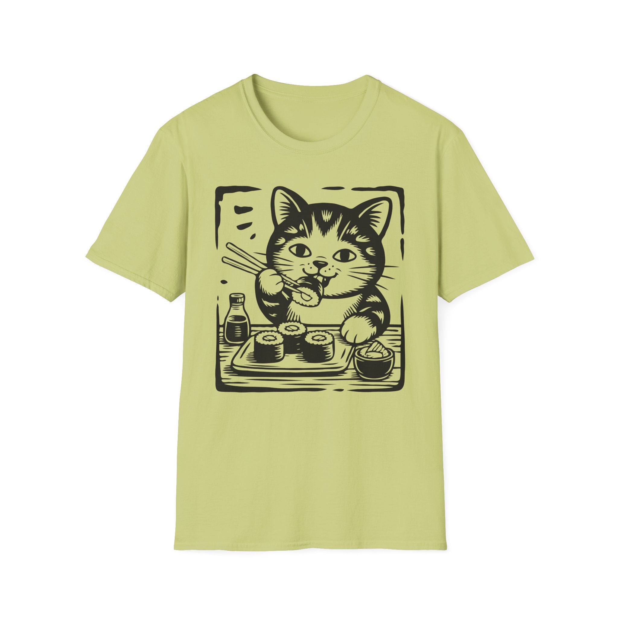 Cat Eating Sushi T-Shirt