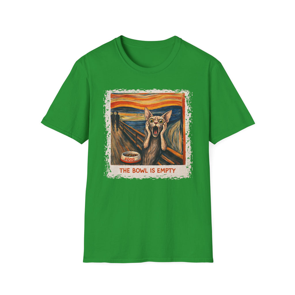 Cat The Scream, The Bowl Is Empty T-Shirt