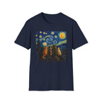 Starry Night, 5 Cats T-Shirt