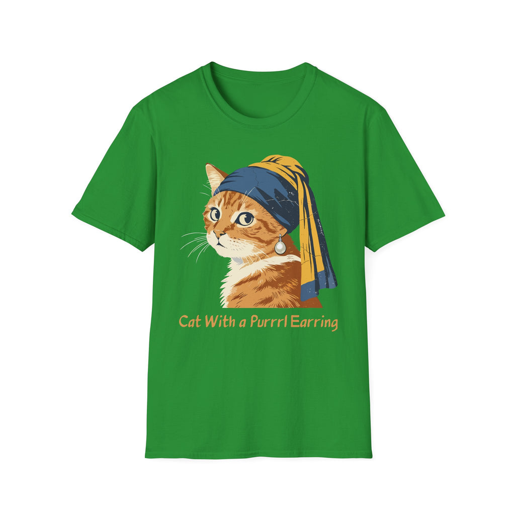 Cat With a Purrrl Earring T-Shirt