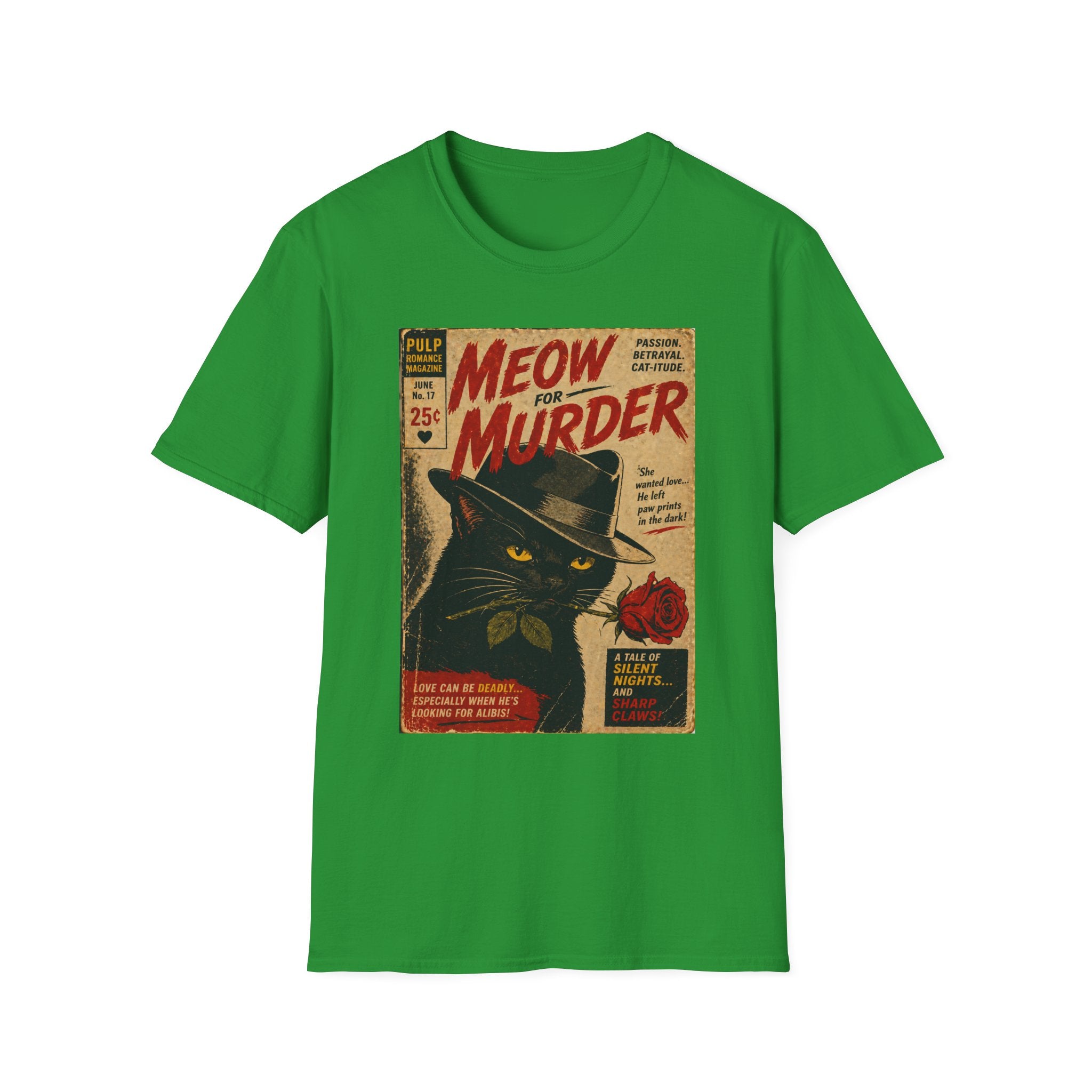 Cat's Pulp Crime Stories T-Shirt