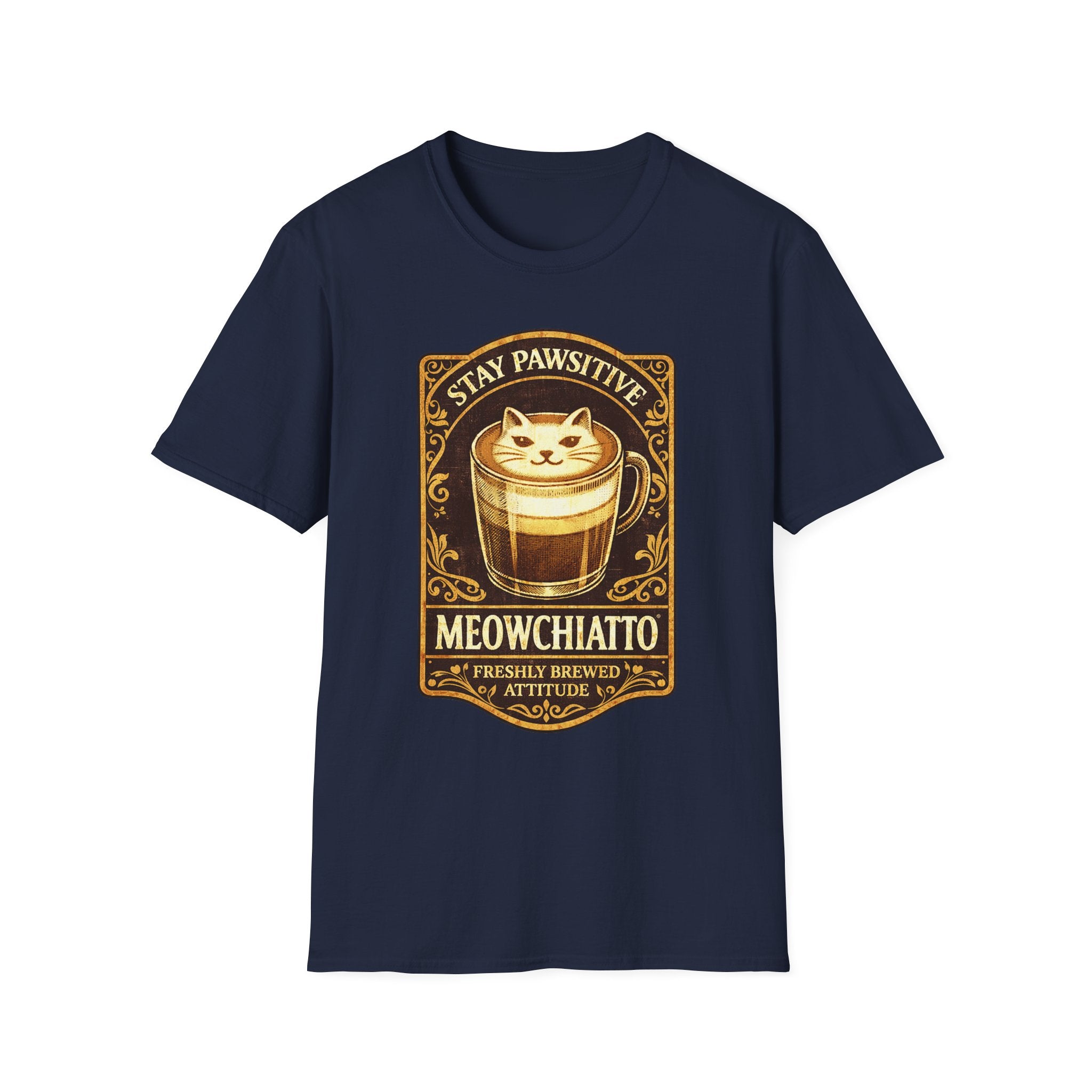 Meowchiatto Stay Pawsitive T-Shirt