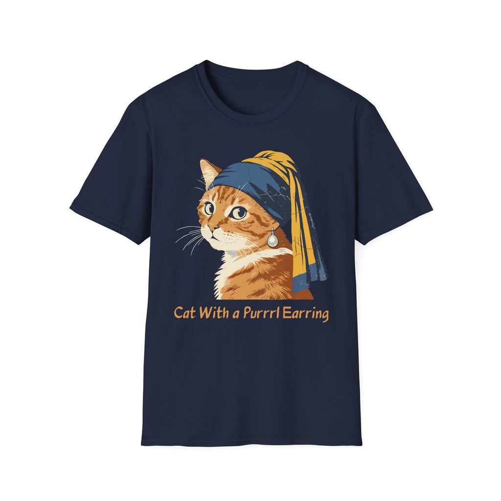 Cat With a Purrrl Earring T-Shirt