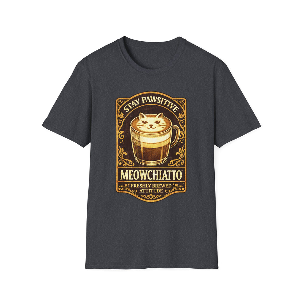Meowchiatto Stay Pawsitive T-Shirt