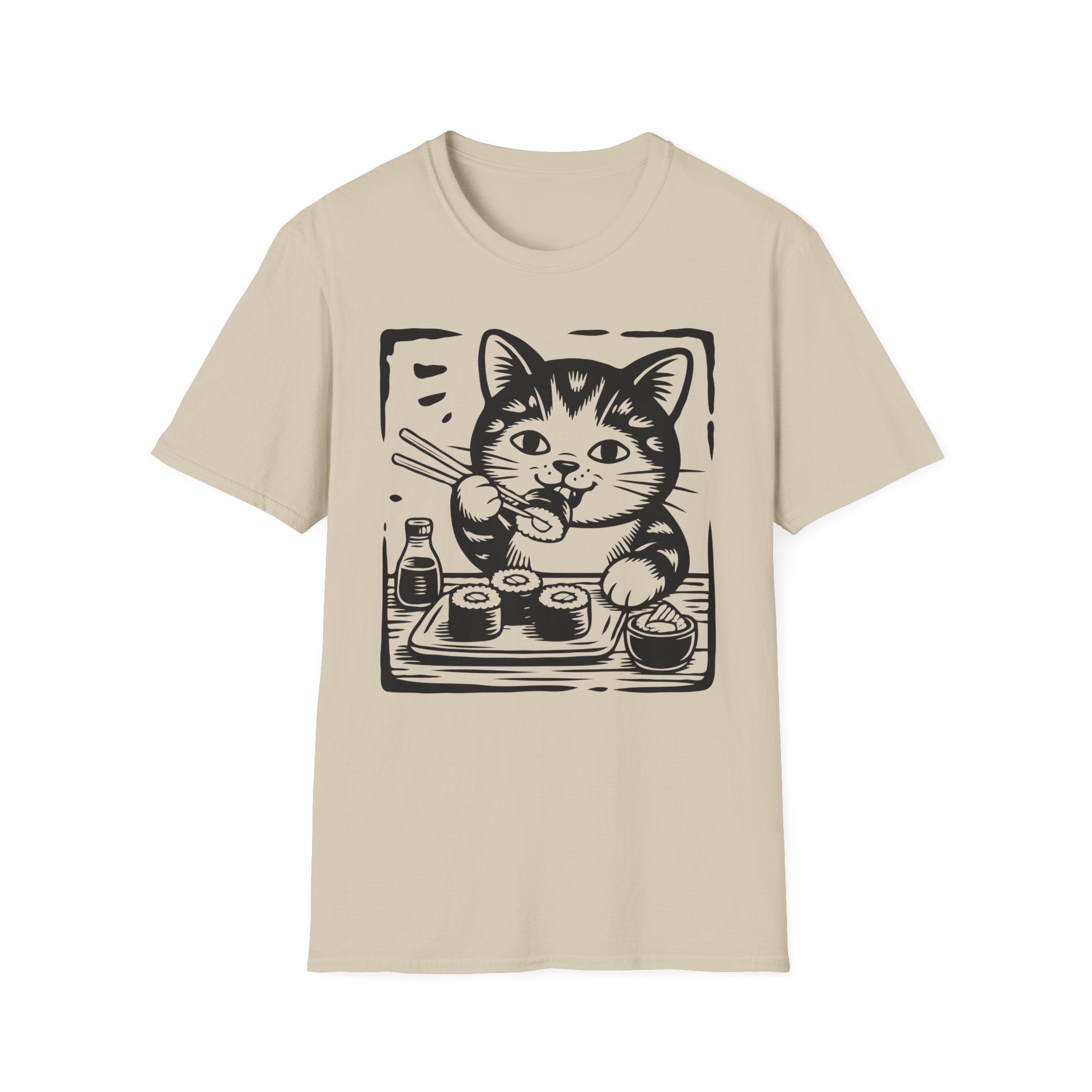 Cat Eating Sushi T-Shirt