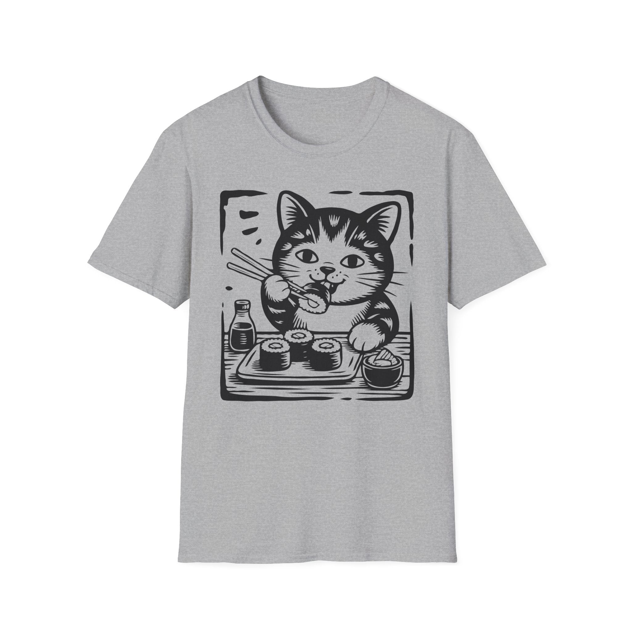 Cat Eating Sushi T-Shirt