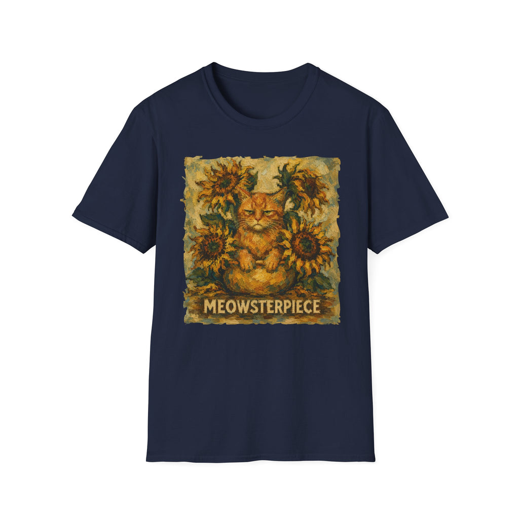 Meowsterpice Van Gogh Sunflowers T-Shirt