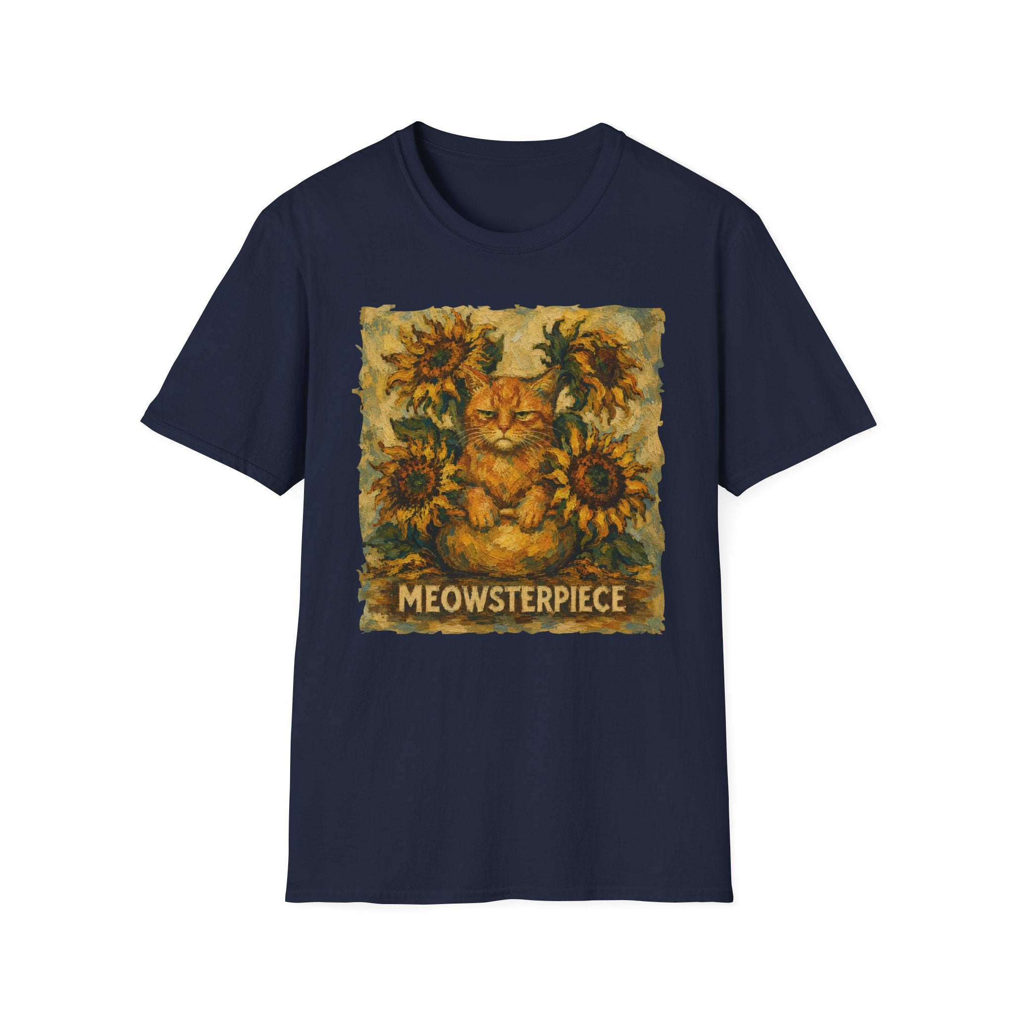 Meowsterpice Van Gogh Sunflowers T-Shirt