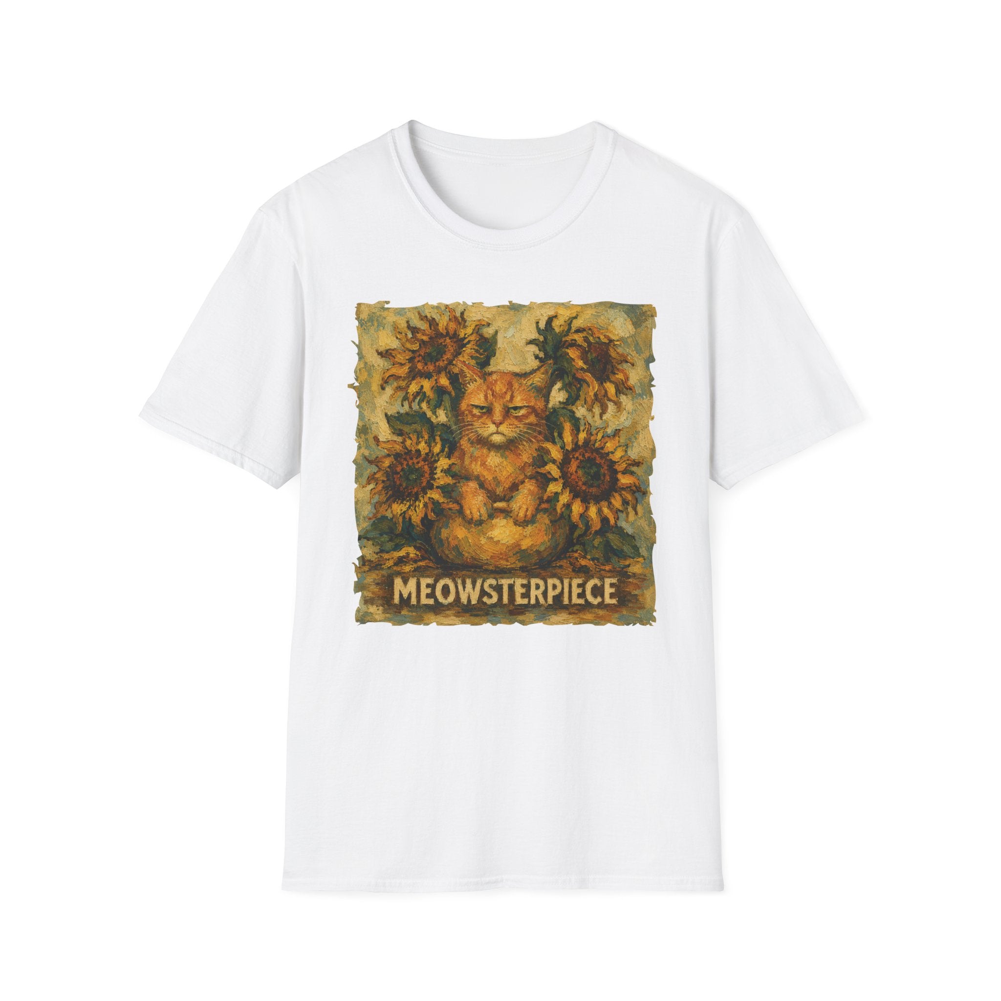 Meowsterpice Van Gogh Sunflowers T-Shirt
